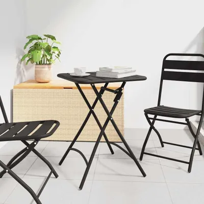 Immagine prodotto di Tavolino da bistrot in antracite, dimensioni 55 x 55 x 72,5 cm, ideale per l'esterno, come tavolino da giardino, per feste e cocktail, ma anche per la cucina, il soggiorno, la sala conferenze e il bar