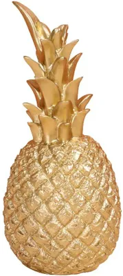 Produktbild von Ananas Deko Figur goldfarben für Wohnzimmer Büro Dekoration groß