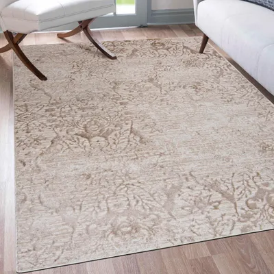 Produktbild von Mazovia Teppich Beige Modern Vintage - Wohnzimmer, Schlafzimmer, Esszimmer, Büro, Kurzflor Rechteckig - ® Zertifikat, Braun - 80 x 150 cm