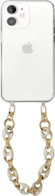 Produktbild von Marble Creme Transparant Cord Hülle - Short Cord  - Kompatibel mit iPhone 11