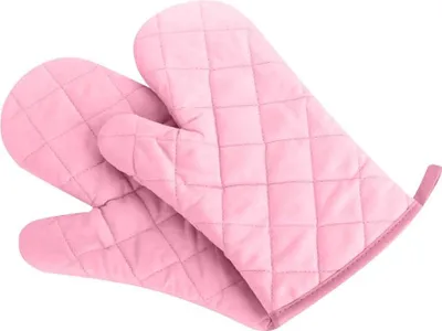 Produktbild von Ofenhandschuhe, Hitzebest?ndig Ofenhandschuhe Verdickte Hitzeresistente Topfhandschuhe Topflappen Backhandschuhe, 1 Paar, rosa