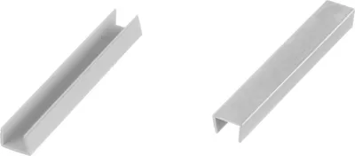 Produktbild von HOLZBRINK Endstück Sockelblende Sockelleiste für Einbauküche 150mm Höhe ALUMINIUM Gebürstet- HBK15