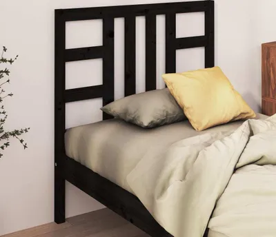 Produktbild von vidaXL Kopfteil Schwarz 96x4x100 cm Massivholz Kiefer - Bettkopfteil - Bettkopfteile - Kopfteil - Holzkopfteil