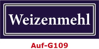 Produktbild von 2 Stück Gewürzaufkleber Weizenmehl 40x16mm Gewürzetiketten Sticker Lebensmittel (Auf-G109)