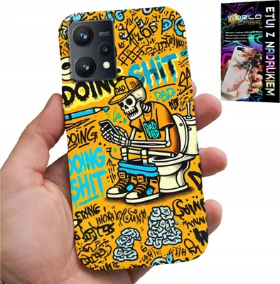 Zdjęcie produktu dla Etui Do Realme 9 5G - Doing Shit Kościotrup Na Kiblu Case