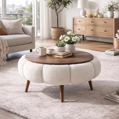 Produktbild von Hanah Home, Hochwertiger Nesting Tisch (3 Teile) Sapphire Eiche, 100% Melamin, 60 cm
