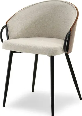 Immagine prodotto di Sedia da pranzo CERYS - noce / beige