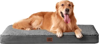 Image de Lit orthopédique pour chiens de grande taille - XL - 112 x 81 cm - lavable - gris