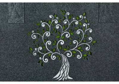 Produktbild von Gilde Tasche, rechteckig, "Baum", Filz, hellgrau, dunkelgrau, L. 25 cm, B. 40 cm, H. 26 cm 44093 4063387440933 2 Stück (2-fach sortiert)