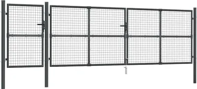Obrázok produktu pre vidaXL Mrežová záhradná brána antracitová 500x125 cm pozinkovaná oceľ