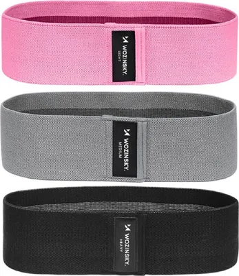Produktbild von Wozinsky Set Widerstandsbänder aus Stoff Widerstand Miniband für Yoga Crossfit Fitness (WFB-01)