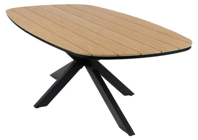 Produktbild von Ovaler Gartentisch Cadiz | 240 x 115 cm | Tecon Teak | Schwarz