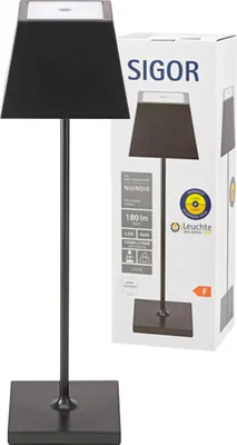 Immagine prodotto di Sigor lampada da tavolo ricaricabile NUINDIE angolare nero