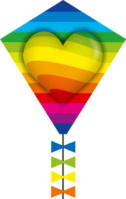 Zdjęcie produktu dla Ecoline latawiec dla dzieci Eddy Rainbow Heart 50 cm