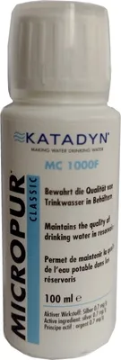 A white plastic bottle with a white cap, labeled with product information.