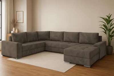 Produktbild von CHIEF U – Ecksofa Couchgarnitur in U-Form mit Schlaffunktion & Bettkasten