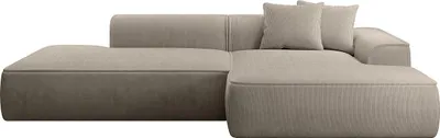 Produktbild von Ecksofa - Ecke rechts - Cord - Taupe - ERYNEL