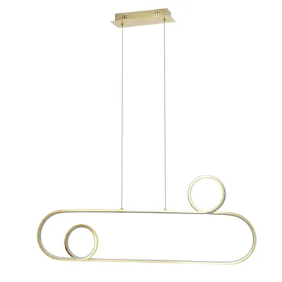 Produktbild von tooLight Pendellampe App809-Cp Gold Led + Fernbedienung 1-Lichtquelle 40W 34,5X90X106Cm Einstellbar