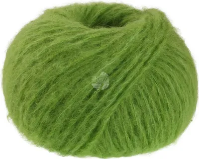A ball of green yarn.