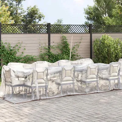 Zdjęcie produktu dla vidaXL Przezroczysta plandeka z oczkami 2x12 m z polietylenu