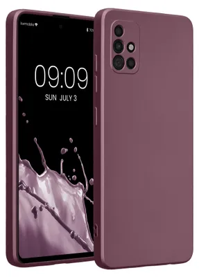 Produktbild von kwmobile Handyhülle für Samsung Galaxy A51 Hülle - weiche Silikon Case metallisch schimmernd - Schutzhülle Cover - Metallic Lavendel