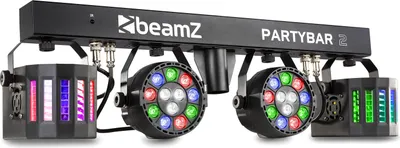 A product shot of a lighting bar with multiple lights.