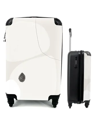 Produktbild von MuchoWow® Koffer Handgepäck Trolley Rollkoffer Kleine Reisekoffer mit 4 Rollen - Pastell - Minimalismus - Gestaltung - Cabin Size < 55x40x23 cm & 55x40x20 cm - Fotokoffer - Kabinenkoffer - Boardgepäck - Reise-Box - Reisekoffer - Reisegepäck - Koffer mit Bild - Trolley für Kinder
