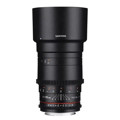 Zdjęcie produktu dla Samyang 135mm T2.2 VDSLR ED UMC, Canon EF, Teleobiektyw, 11/7, Canon EF, Automatyczne ustawienie ostrości