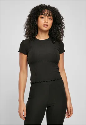 Produktbild von TB5066 - Ladies Short Rib Tee black L