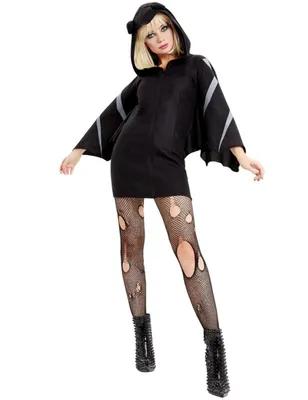 Produktbild von Smiffys Fledermaus-Jumperkleid, Schwarz