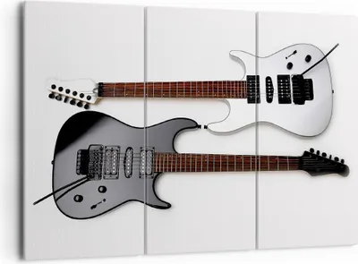 Produktbild von Bild auf Leinwand - Leinwandbild - E-Gitarren Streicher Musikinstrument - 165x110cm - Wand Bild - Wanddeko - Leinwanddruck - Bilder - Kunstdruck - Leinwand bilder - Wandkunst - CE165x110-0369