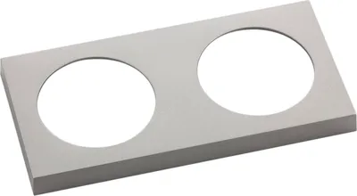 Image de Berker Integro Pure Cadre de prise double, KS effet inox laqué