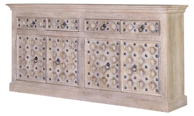 Image de Buffet Bakhra en bois de manguier naturel, 92 cm x 190 cm x 42 cm, Giner y Colomer