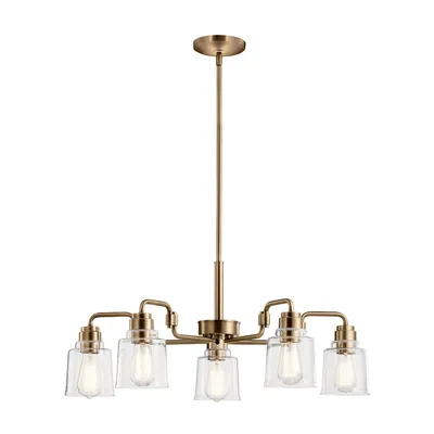 Immagine prodotto di Lampadario Contemporaneo Aivian Acciaio Ottone Anticato 5 Luci E27