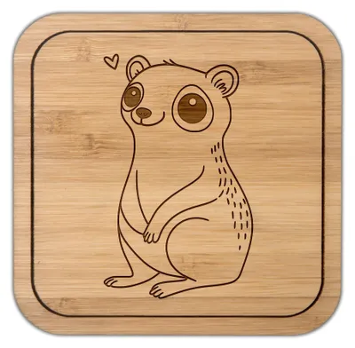 Produktbild von Mr. & Mrs. Panda Tassenuntersetzer Plumplori Glücklich - Transparent - Geschenk, gläseruntersetzer, Untersetzer Kork, Flaschenuntersetzer, Tiere, Glück, Coaster, Niedlich