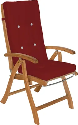 Image de Housse d'assise pour chaise à haut dossier en pack de 6, couleur rouge