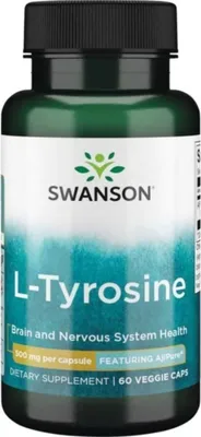 Productafbeelding van Swanson Dietary supplements Ajipure Ltyrozyna 500 MG 60 Kaps, BI7585