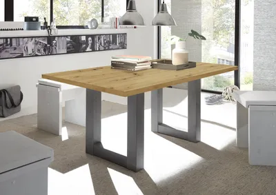 Produktbild von Esstisch >Big System< in graphit / asteiche - 140x75x90cm (BxHxT)