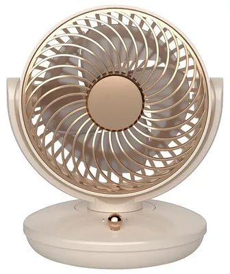 Produktbild von Zimilo Tragbarer Tischventilator mit 3 Windstufen, Winkelverstellbarer Luftzirkulator mit Akku für Büro, Zuhause und energieeffiziente Kühlung, Beige