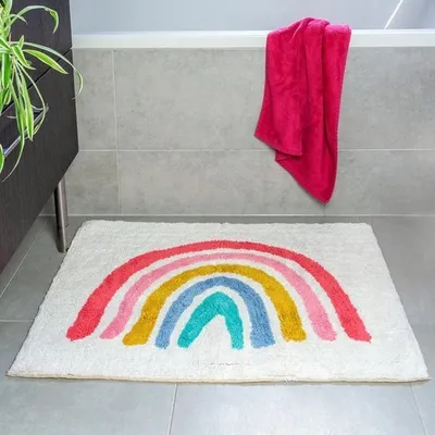Produktbild von Badematte Regenbogen - Baumwolle 50 x 80 cm