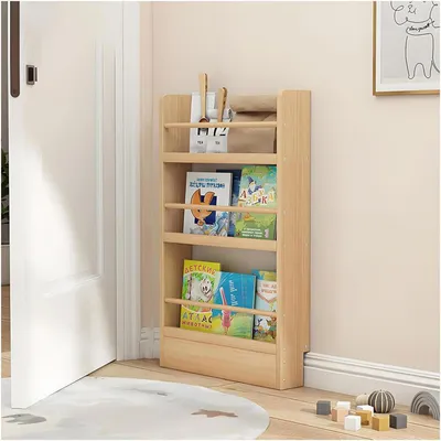 Produktbild von Bücherregal Kinder Holz 50x10x89cm 5 Etagen Stehend Vertikal