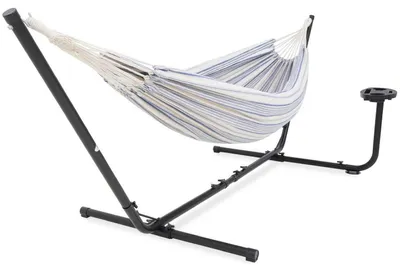 Produktbild von Extra große Hängematte mit Gestell für Garten und Camping