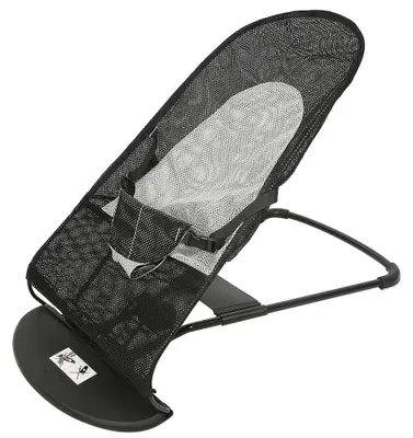 Image de Transat pour bébé, position allongée réglable, léger et compact, noir