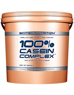 Image de Scitec Nutrition 100 % Casein Complex 5000 g chocolat belge / Protéines de caséine (nocturnes) / Complexe de caséine enrichi en enzymes digestives