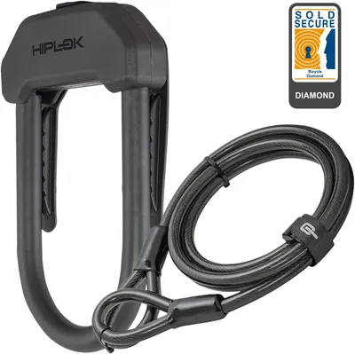 Productafbeelding van Beugelslot met kabel - 14 mm beugel - 2 m kabel - Zwart