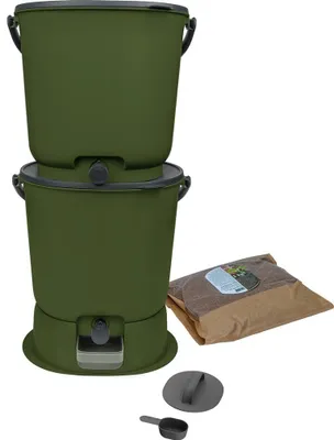 Immagine prodotto di Set composto da 2 compostatori Bokashi con accessori