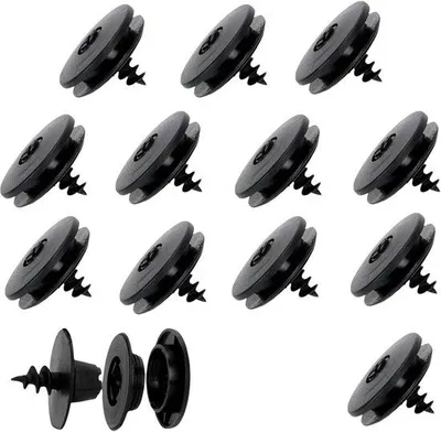 Image de 12 pièces de papier peint pour voiture, clips universels 3 en 1, tapis en papier peint pour voiture, fermeture velcro, clips, fixés au papier peint pour voiture