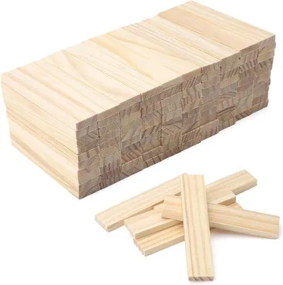 Zdjęcie produktu dla Drewniane klocki – naturalne drewno – 100 x 20 x 7 mm – do kreatywnych projektów DIY