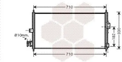 Produktbild von VAN WEZEL 13005270 Kondensator Klimaanlage Klimakondensator für NISSAN ALMERA II Hatchback (N16)