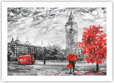 Produktbild von Poster - Poster ohne Rahmen - London Bus - 70x50 cm - Wand Bild - Wanddeko - Wandbilder - Kunstposter - Wandposter - Bilder - Kunstdruck - Wanddekoration - Wandbild - P2XAA70x50-3866